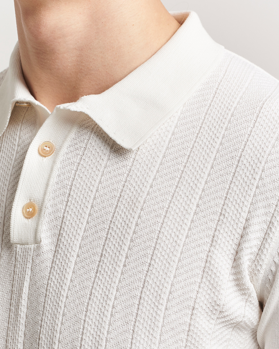Herr | Pikéer | Oscar Jacobson | Barto Structured Cotton Polo Snow White