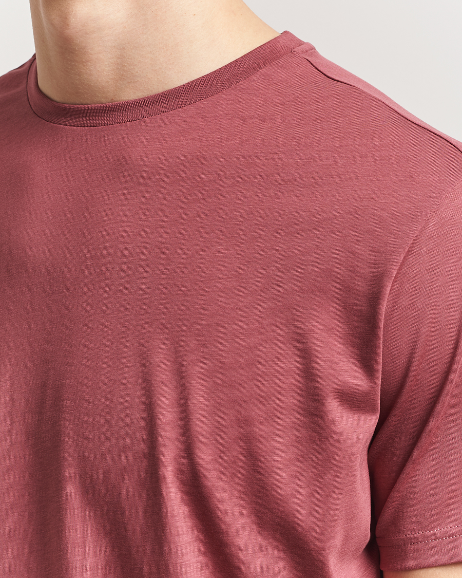 Herr | T-Shirts | Oscar Jacobson | Kim Cotton/Tencel T-Shirt Rasberry