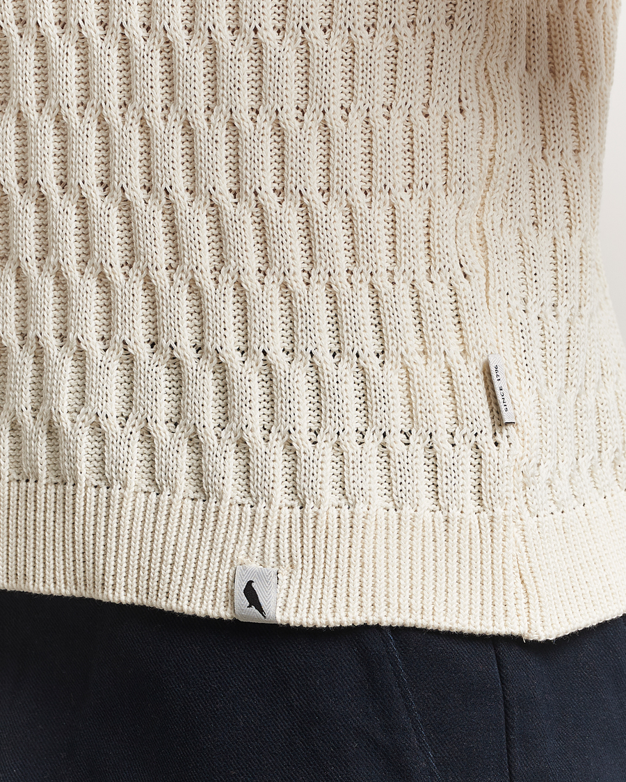 Herr | Pikéer | Peregrine | Cove Knitted Cotton Polo Shirt White