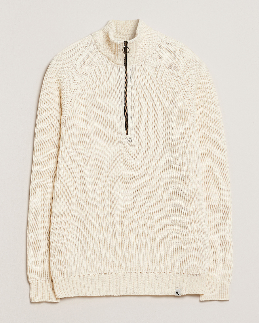 Herr | Tröjor | Peregrine | Felix Quarter Zip Jumper White
