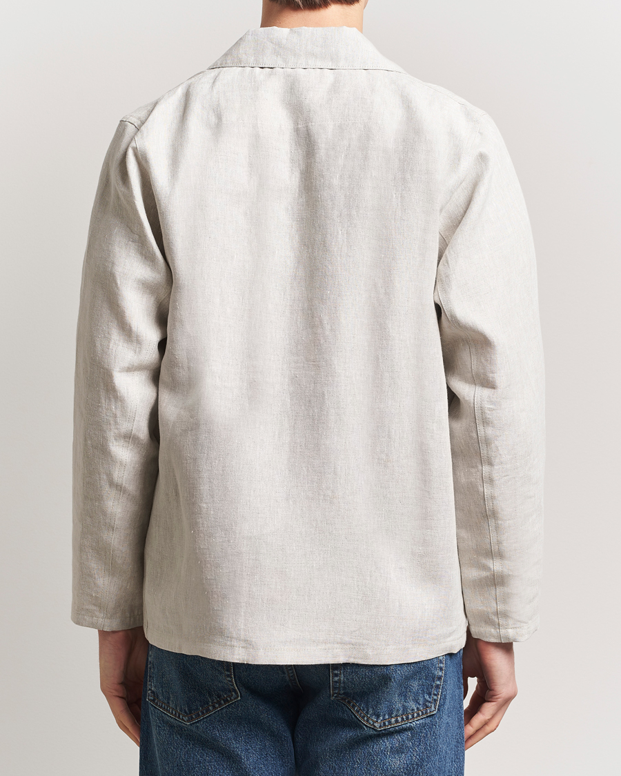 Herr | Skjortor | Peregrine | Grange Linen Shacket Natural