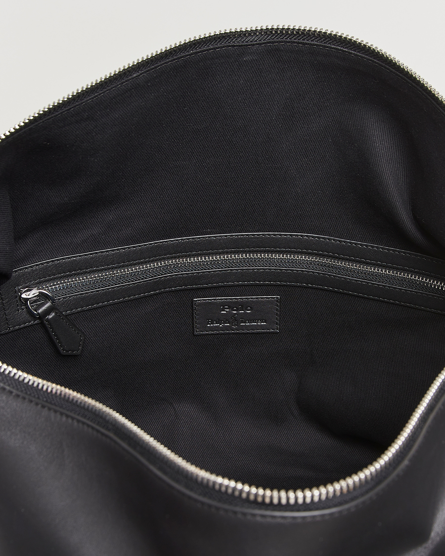 Herr | Polo Ralph Lauren Smooth Leather Weekendbag Black | Polo Ralph Lauren | Smooth Leather Weekendbag Black
