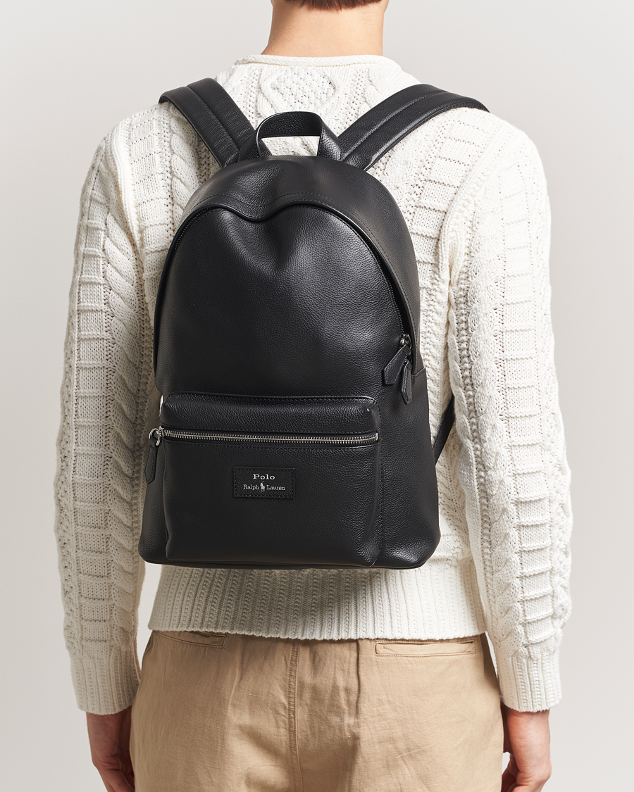 Herr | Väskor | Polo Ralph Lauren | Backpack Pebble Leather Black