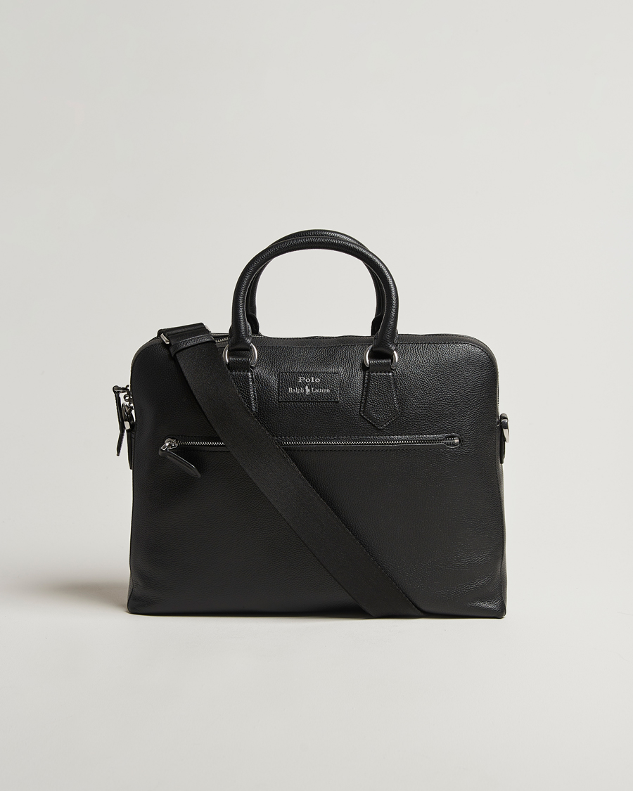 Herr | Väskor | Polo Ralph Lauren | Polo Ralph LaurenPebble Leather BriefcaseBlack
