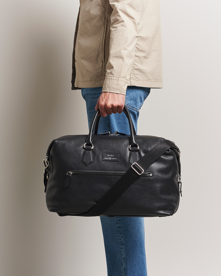 Herr | Väskor | Polo Ralph Lauren | Polo Ralph LaurenPebble Leather Duffle BagBlack