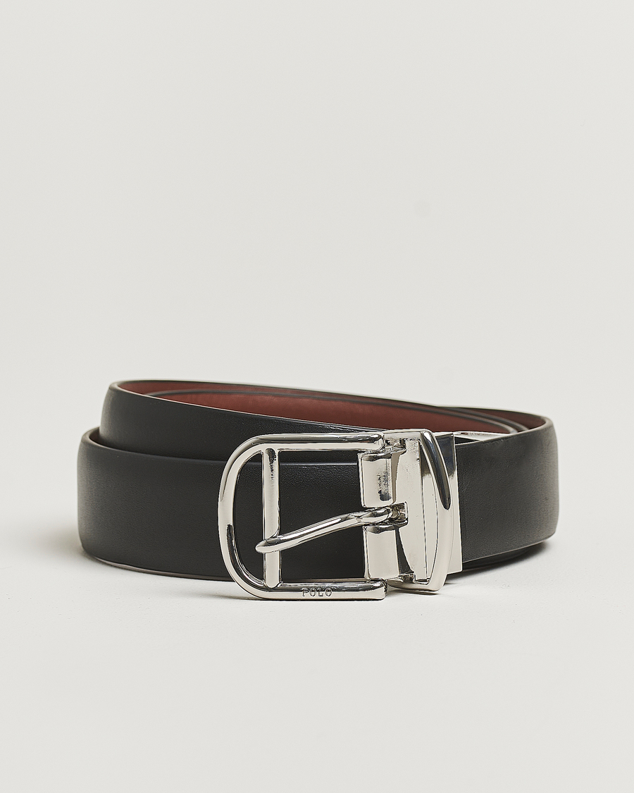 Herr | Bälten | Polo Ralph Lauren | Smooth Leather Belt Black/Cogniac