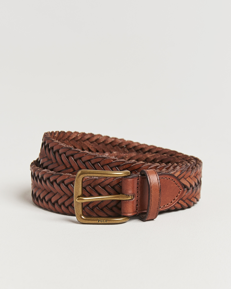 Herr | Bälten | Polo Ralph Lauren | Braided Leather Belt Polo Saddle