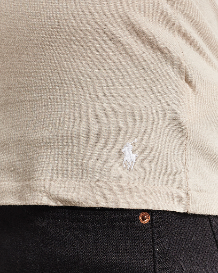 Herr | T-Shirts | Polo Ralph Lauren | 3-Pack Crew Neck T-Shirt Black/Grey/Khaki