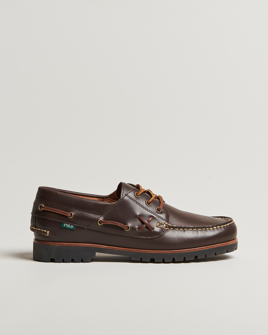 Herr | Seglarskor | Polo Ralph Lauren | Ranger Leather Boat Shoe Dark Brown