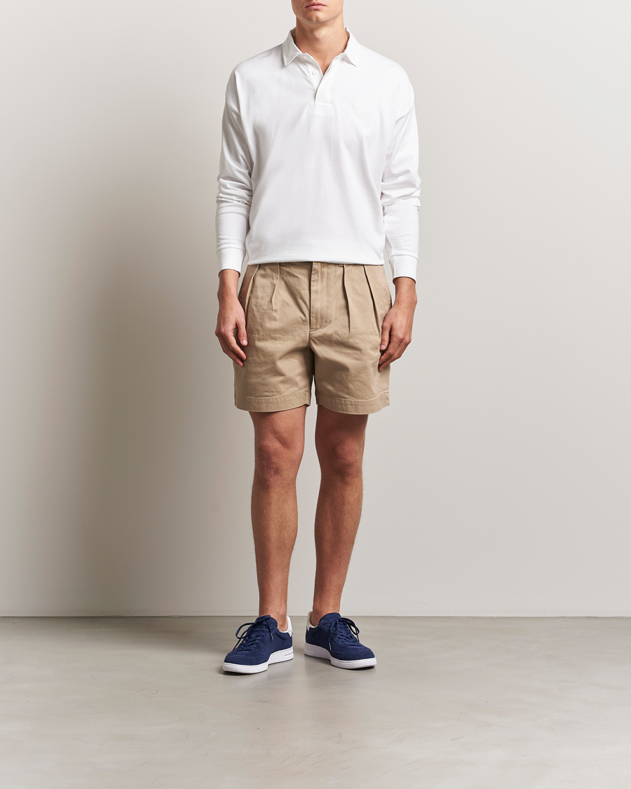 Herr | Pikéer | Polo Ralph Lauren | Wimbledon Long Sleeve Polo Ceramic White