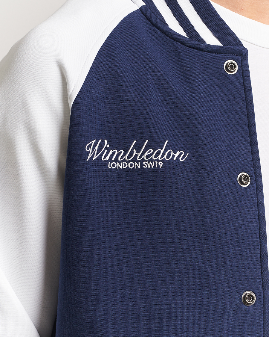 Herr | Tröjor | Polo Ralph Lauren | Wimbledon Double Knit Baseball Sweatshirt Navy/White