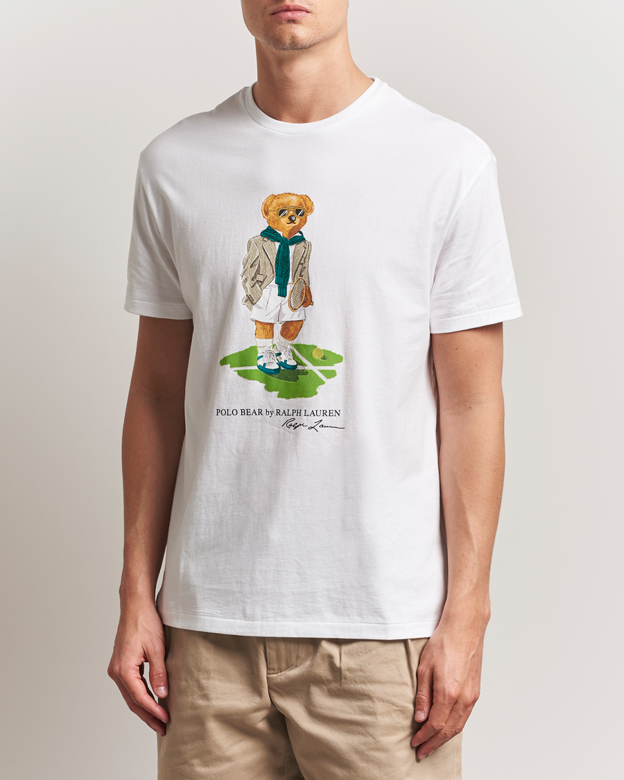 Herr | T-Shirts | Polo Ralph Lauren | Wimbledon Bear T-Shirt Ceramic White