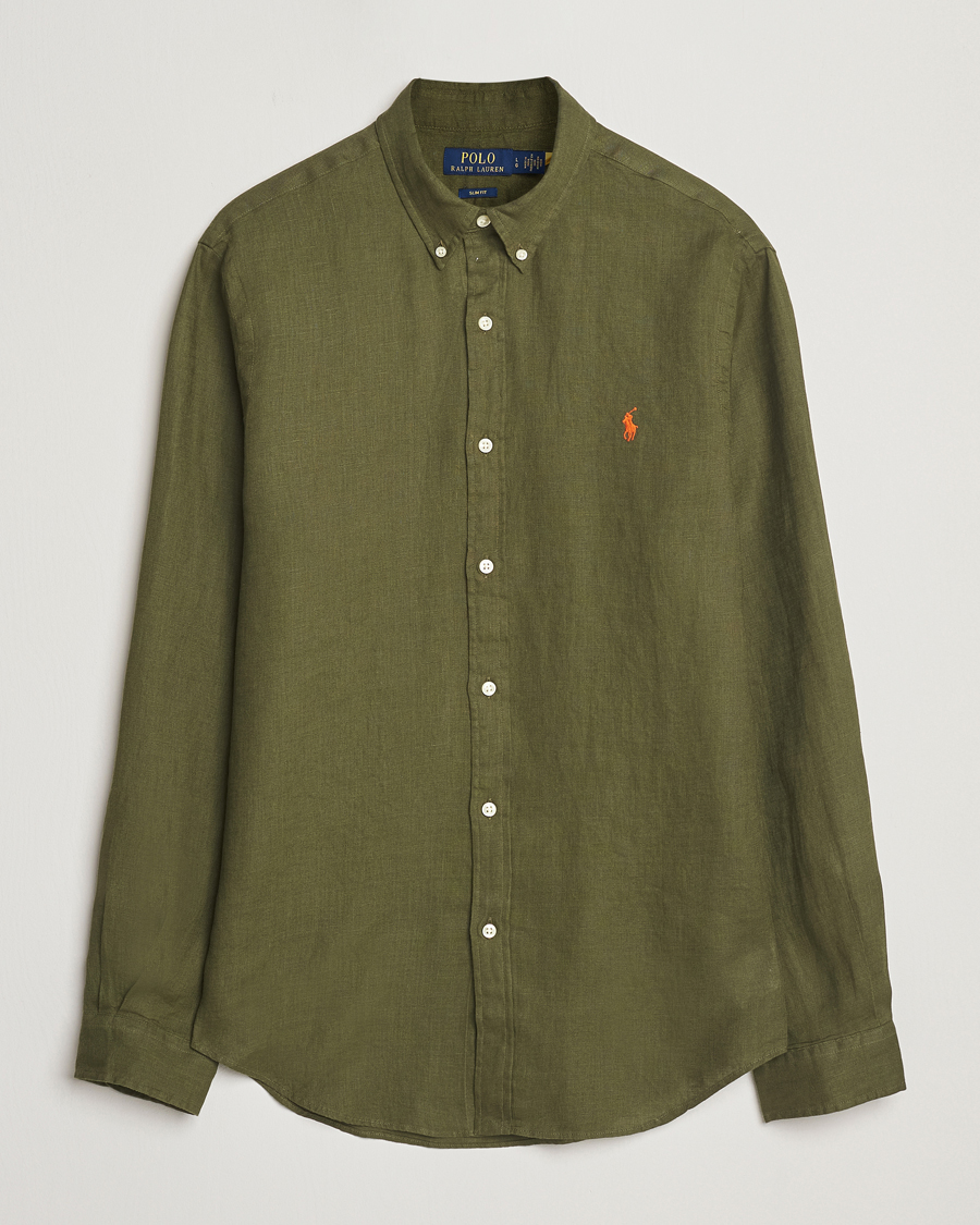 Herr | Skjortor | Polo Ralph Lauren | Slim Fit Linen Shirt New Olive
