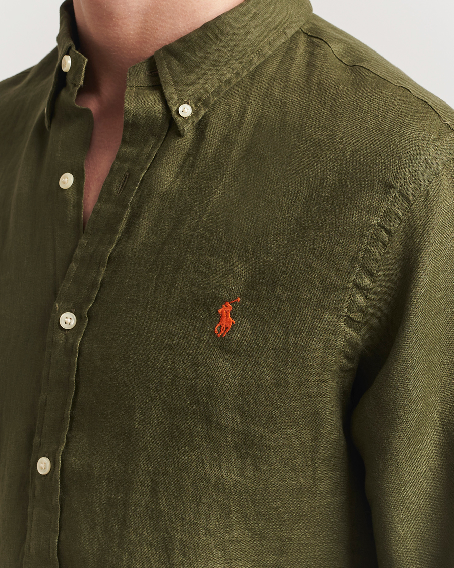 Herr | Skjortor | Polo Ralph Lauren | Slim Fit Linen Shirt New Olive