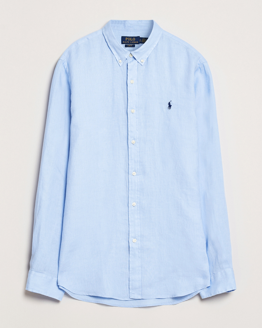 Herr | Skjortor | Polo Ralph Lauren | Slim Fit Linen Shirt Office Blue