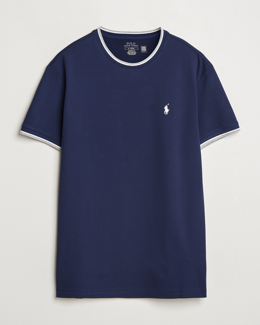 Herr | T-Shirts | Polo Ralph Lauren | Mesh Polo Tee Newport Navy