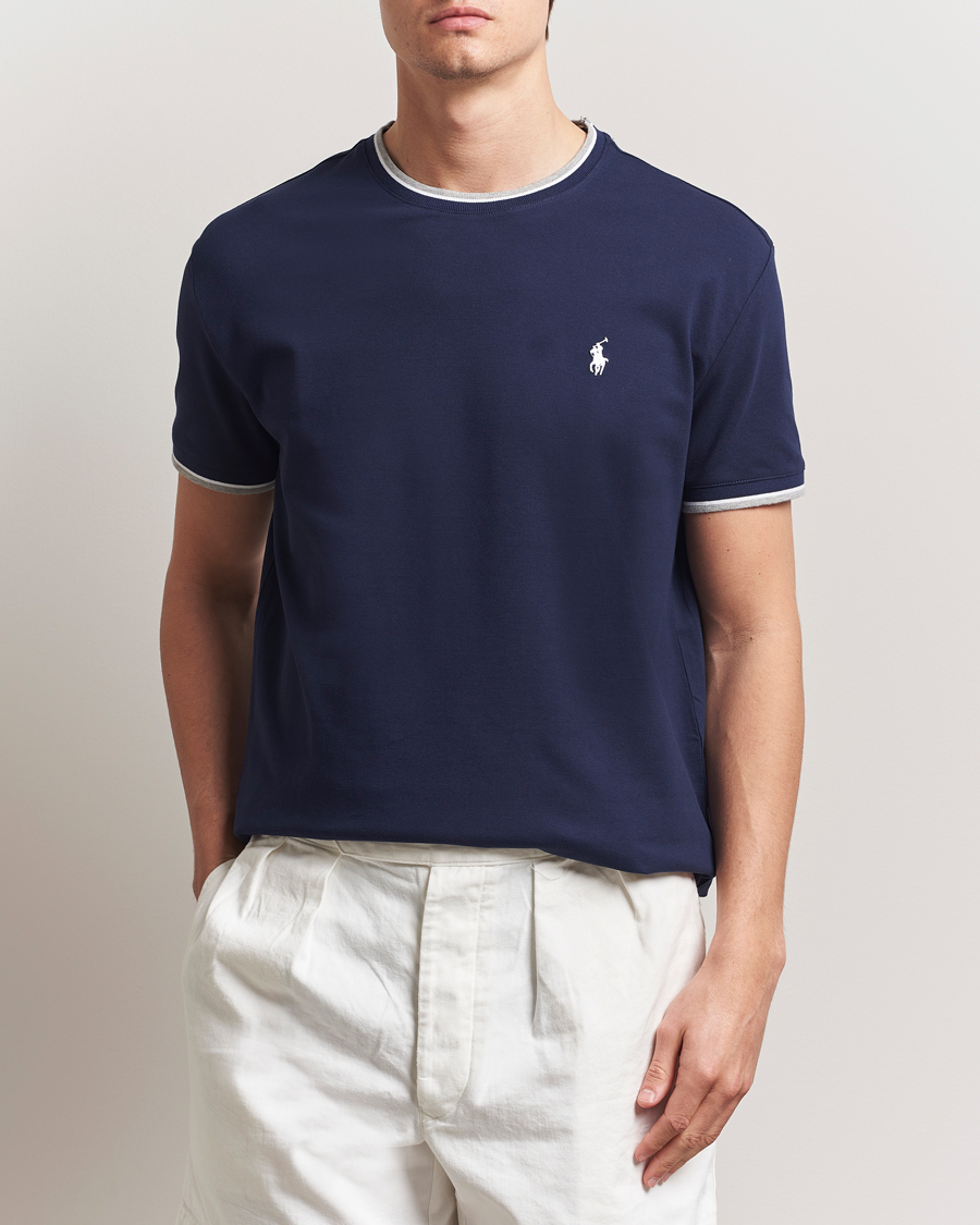 Herr | T-Shirts | Polo Ralph Lauren | Mesh Polo Tee Newport Navy