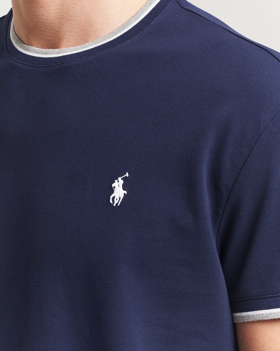 Herr | T-Shirts | Polo Ralph Lauren | Mesh Polo Tee Newport Navy