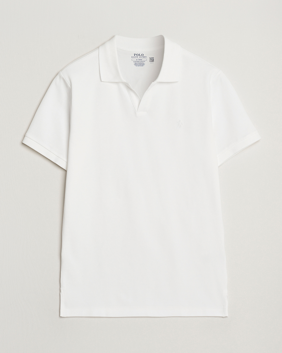 Herr | Pikéer | Polo Ralph Lauren | Custom Slim Fit Dressed Polo White