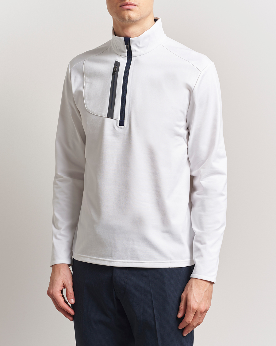 Herr | Tröjor | RLX Ralph Lauren | Luxury Jersey Half Zip Ceramic White