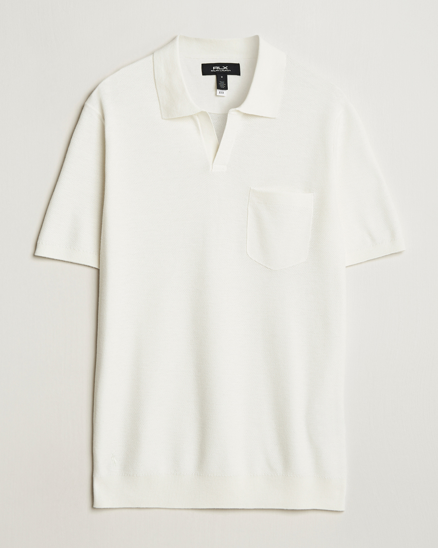 Herr | Tröjor | RLX Ralph Lauren | Cotton Coolmax Pocket Polo White Splash