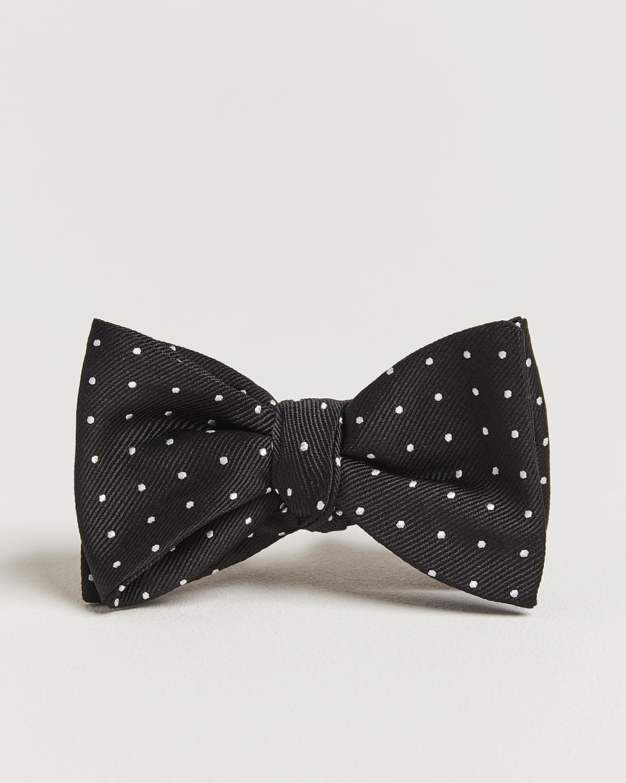 Herr | Polo Ralph Lauren Silk Self Tie Dot Bow Tie Black/White | Polo Ralph Lauren | Silk Self Tie Dot Bow Tie Black/White