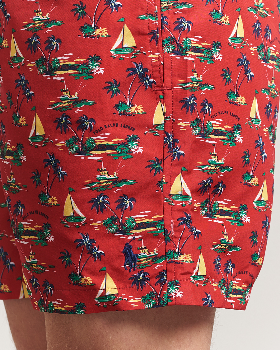 Herr | Badbyxor | Polo Ralph Lauren | Traveler Recycled Swimshorts Island Scenic Red