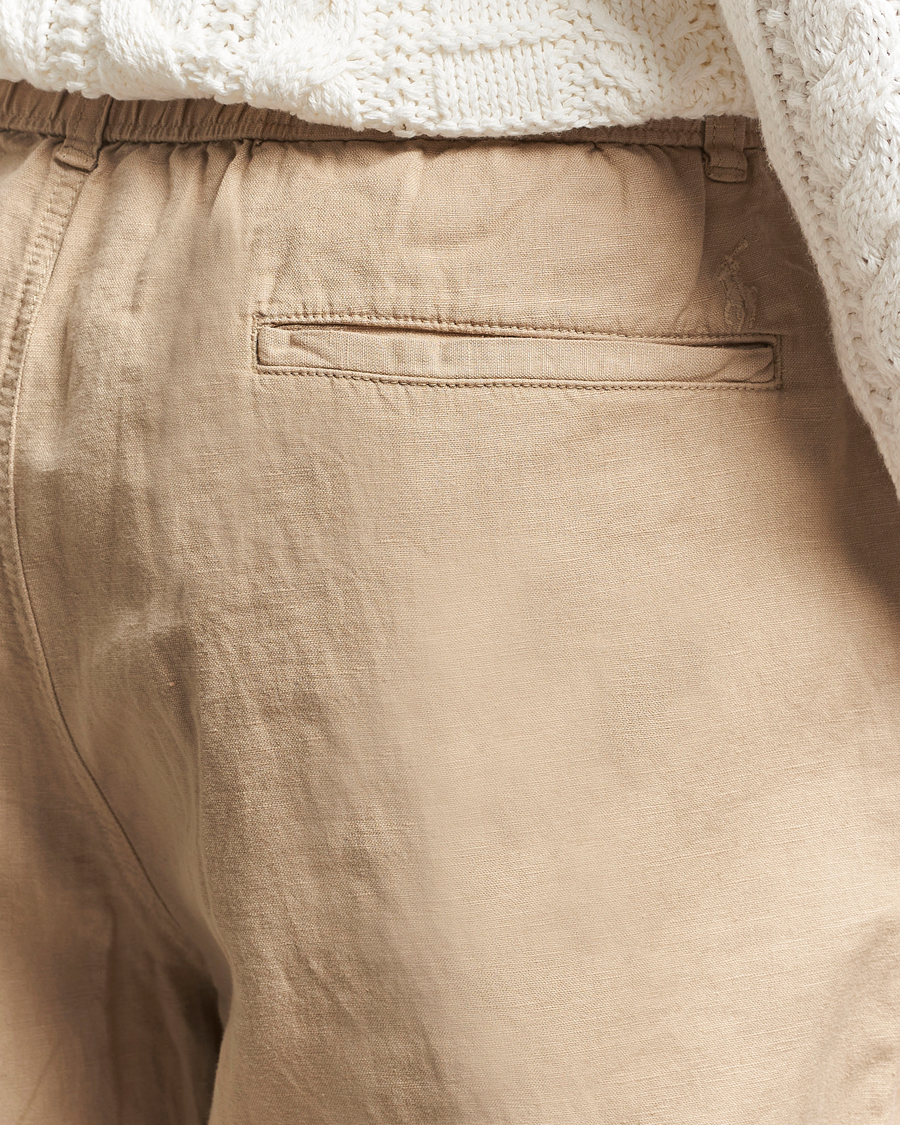 Herr | Byxor | Polo Ralph Lauren | Pleated Cotton Linen Pants Coastal Beige