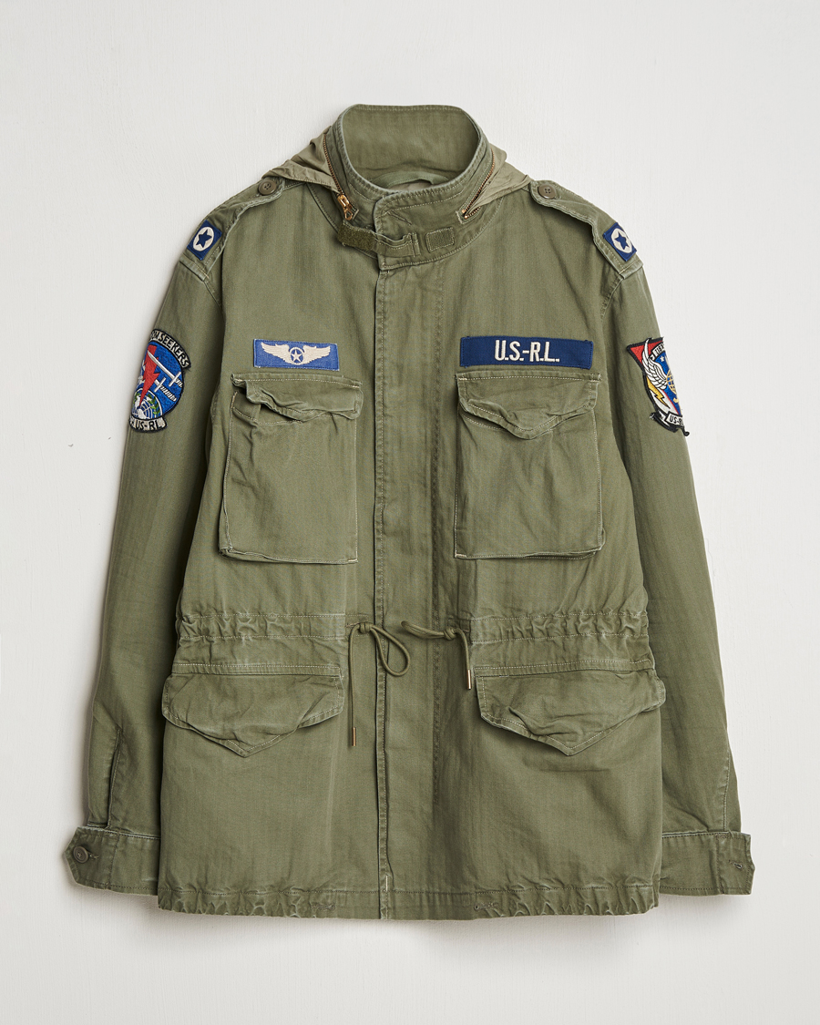 Herr | Jackor | Polo Ralph Lauren | Herringbone Field Jacket Olive Mountain