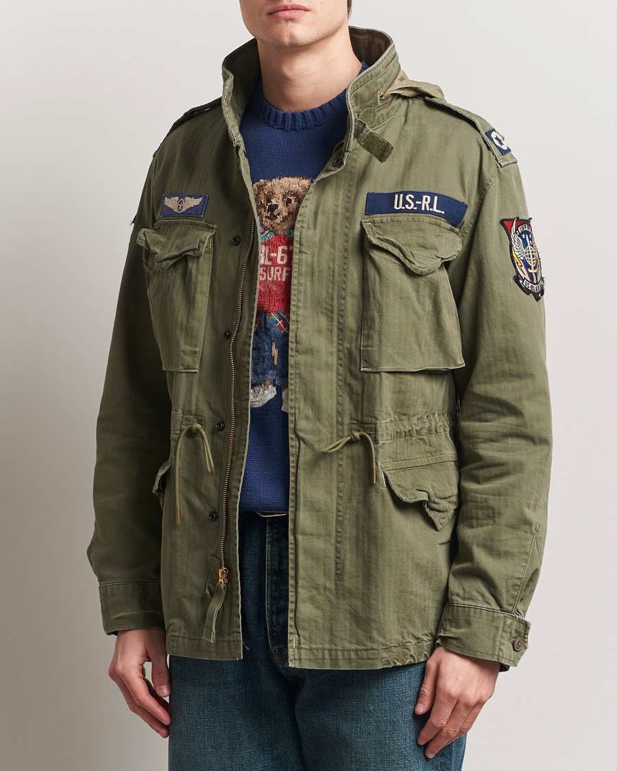 Herr | Jackor | Polo Ralph Lauren | Herringbone Field Jacket Olive Mountain