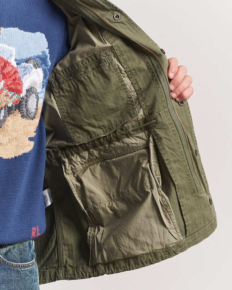 Herr | Jackor | Polo Ralph Lauren | Herringbone Field Jacket Olive Mountain