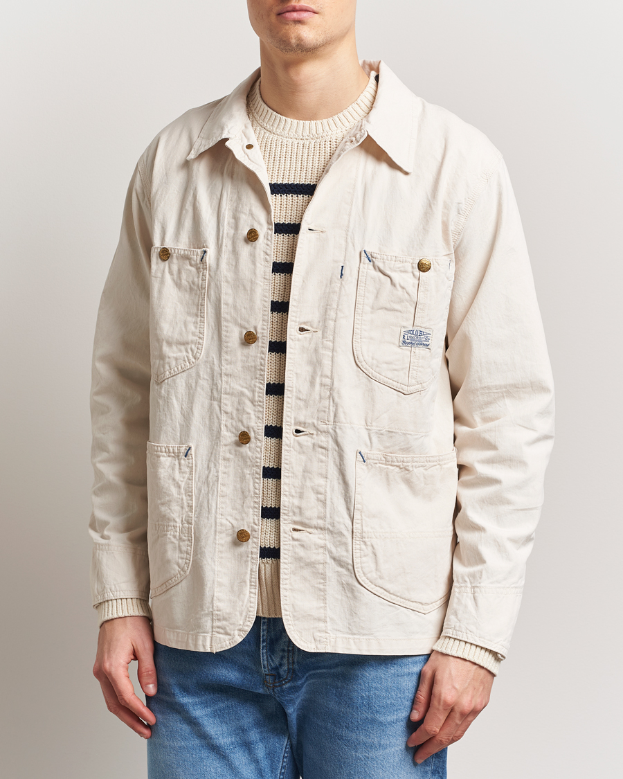 Herr | Jackor | Polo Ralph Lauren | Unlined Drill Twill Shirt Jacket Barlows White