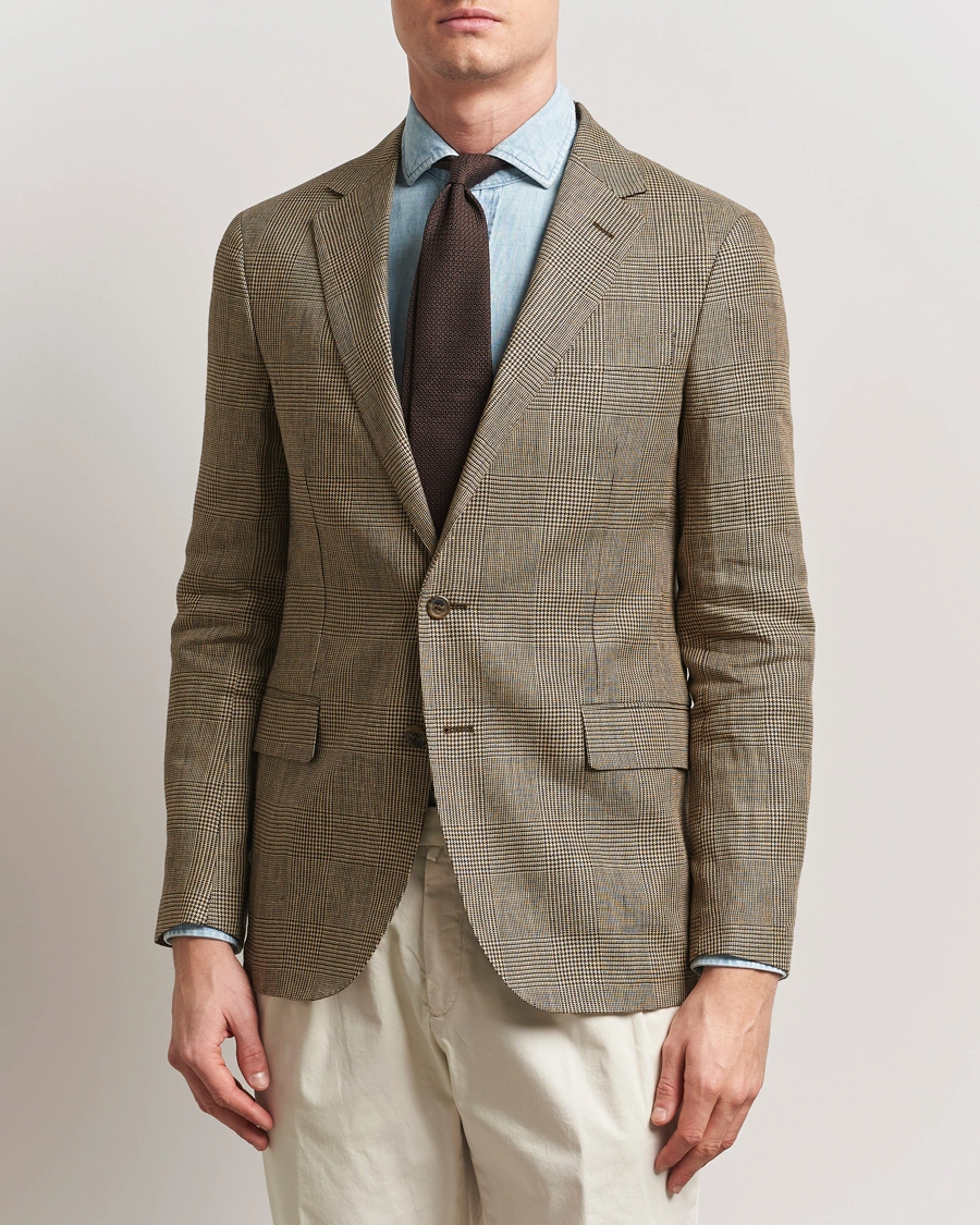 Herr | Kavajer | Polo Ralph Lauren | Glenplaid Sportcoat Tan/Brown