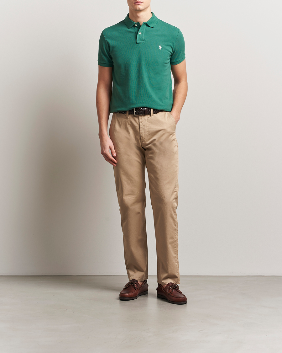 Herr | Pikéer | Polo Ralph Lauren | Custom Slim Fit Polo Antique Green