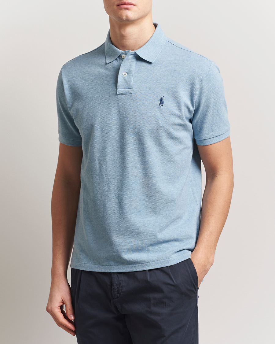 Herr | Pikéer | Polo Ralph Lauren | Custom Slim Fit Polo Modern Blue Heather