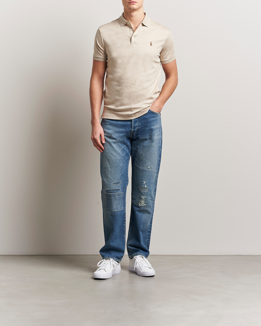 Herr | Pikéer | Polo Ralph Lauren | Luxury Pima Cotton Polo Expedition Dune Heather