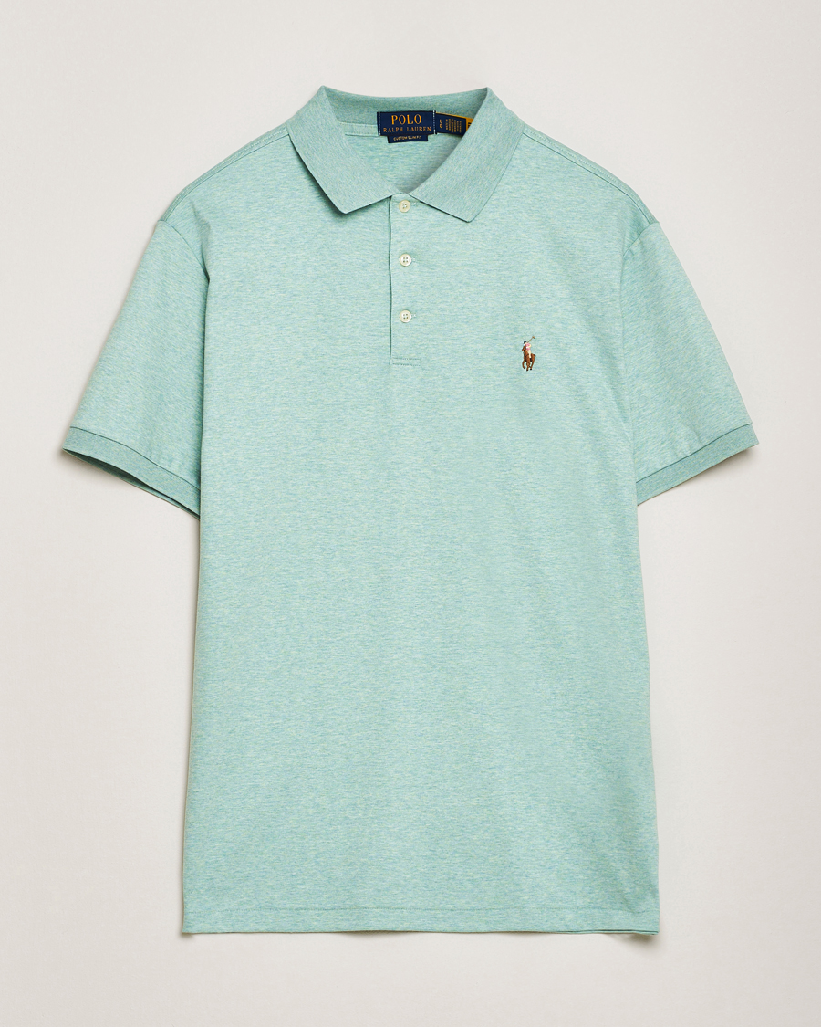 Herr | Pikéer | Polo Ralph Lauren | Luxury Pima Cotton Polo Celadon Heather