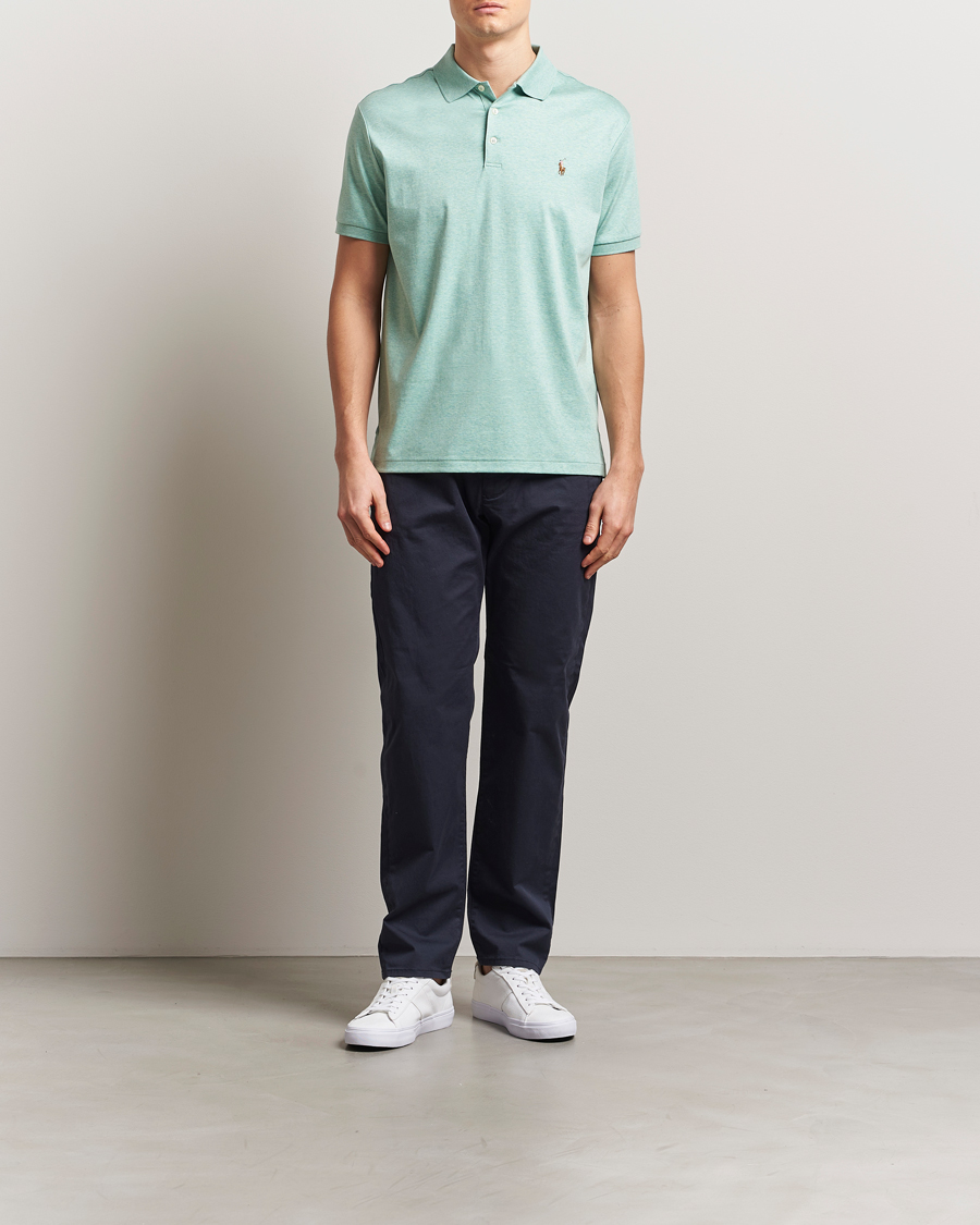 Herr | Pikéer | Polo Ralph Lauren | Luxury Pima Cotton Polo Celadon Heather