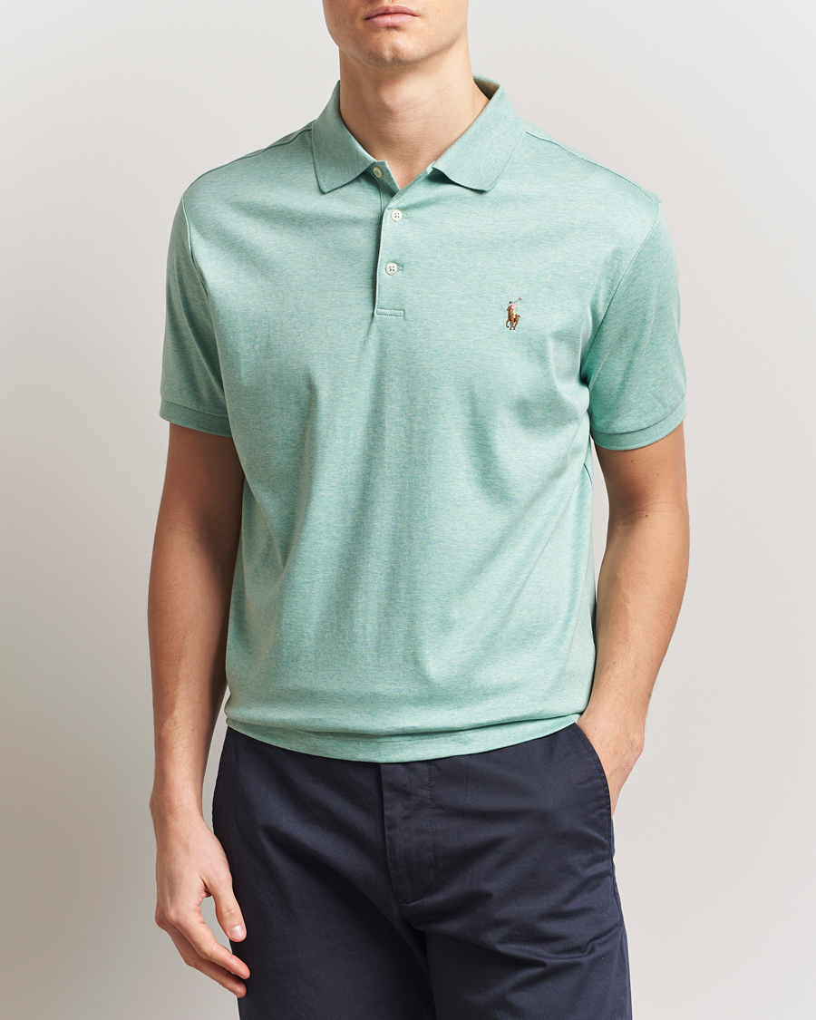 Herr | Pikéer | Polo Ralph Lauren | Luxury Pima Cotton Polo Celadon Heather