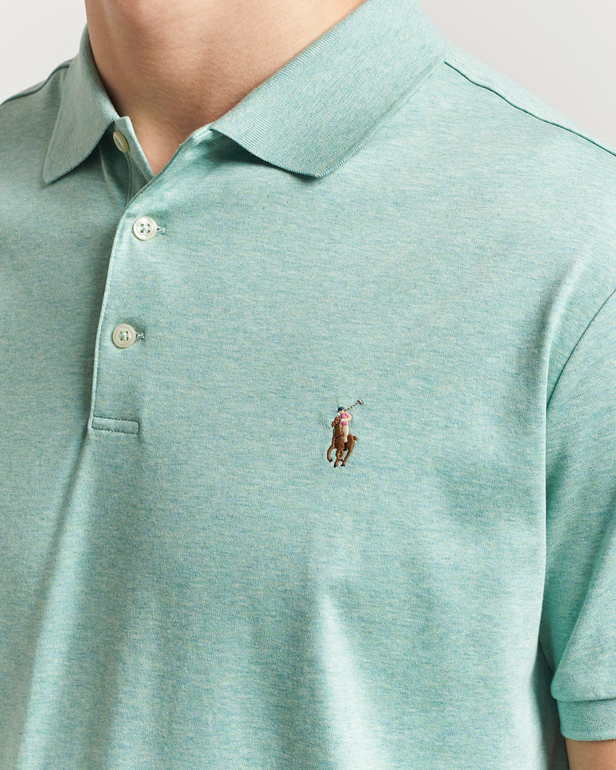 Herr | Pikéer | Polo Ralph Lauren | Luxury Pima Cotton Polo Celadon Heather