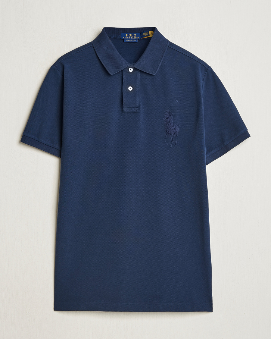 Herr | Pikéer | Polo Ralph Lauren | Custom Slim Fit Mesh Polo Cruise Navy