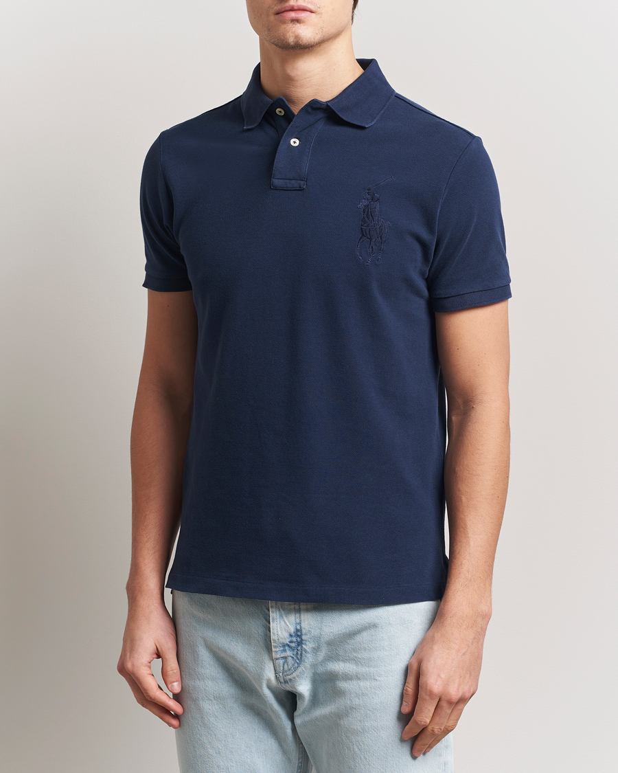 Herr | Pikéer | Polo Ralph Lauren | Custom Slim Fit Mesh Polo Cruise Navy