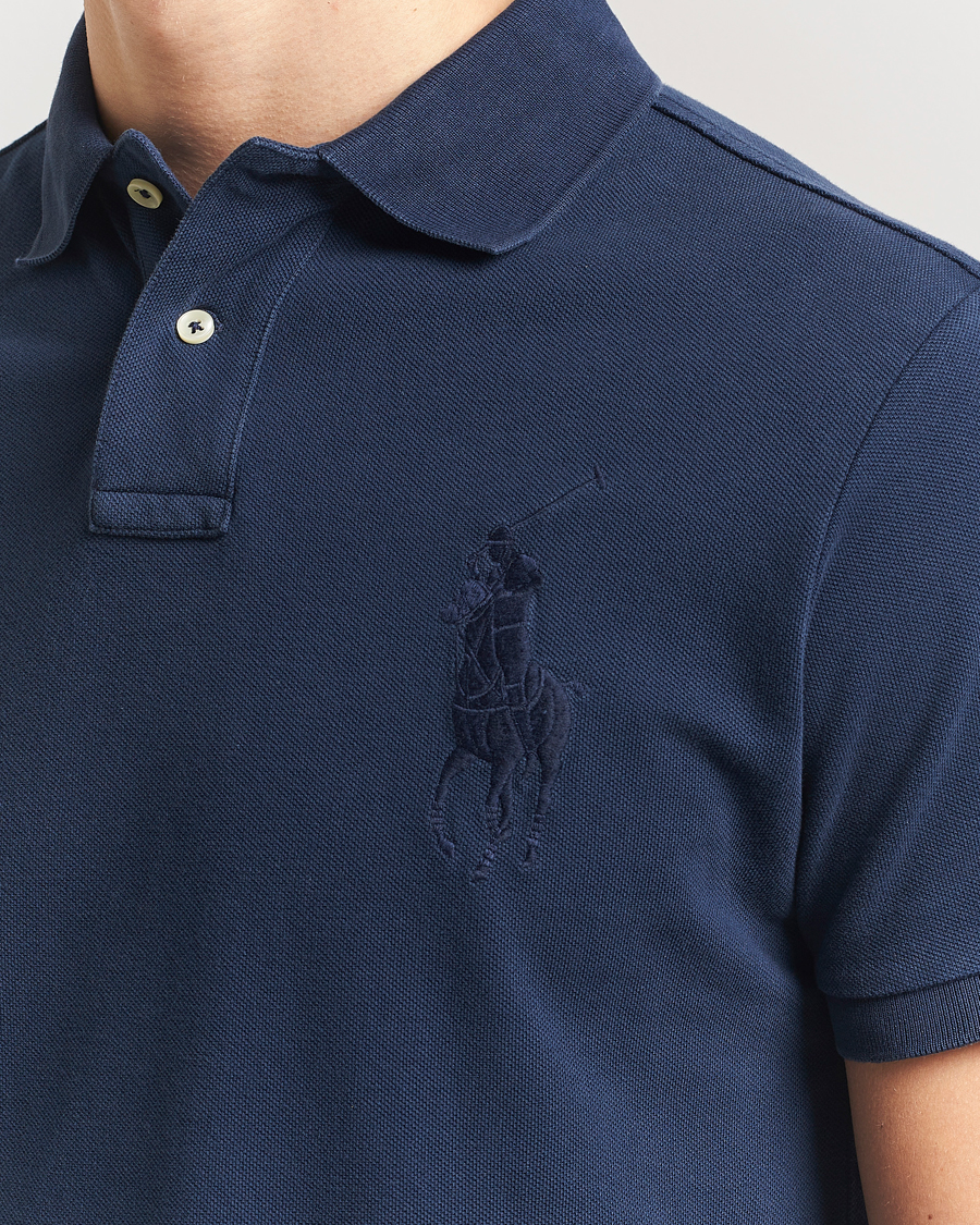 Herr | Pikéer | Polo Ralph Lauren | Custom Slim Fit Mesh Polo Cruise Navy