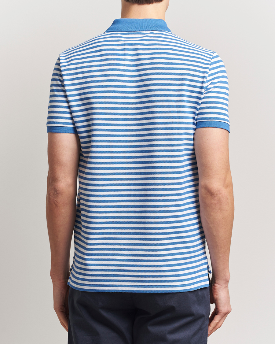 Herr | Pikéer | Polo Ralph Lauren | Custom Slim Fit Striped Polo Embayment Blue/White