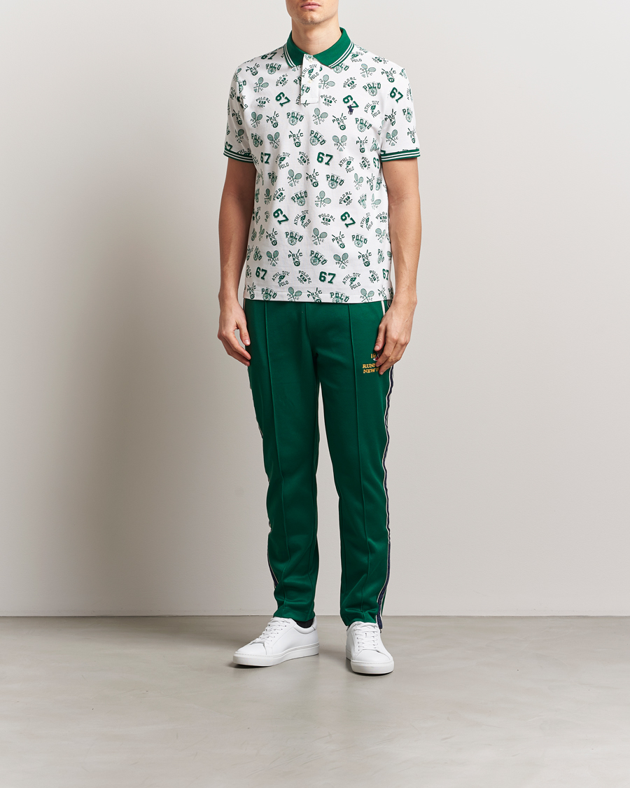 Herr | Pikéer | Polo Ralph Lauren | Printed Mesh Polo Toss White