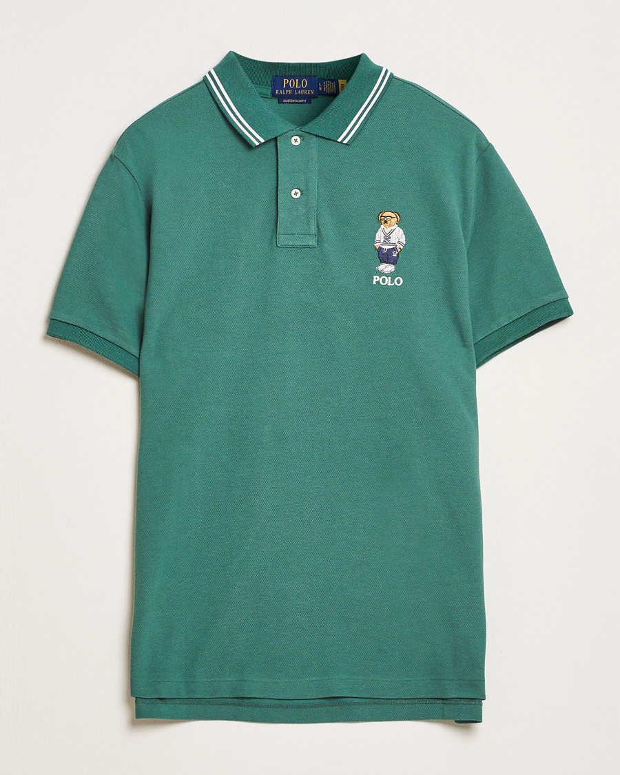 Herr | Pikéer | Polo Ralph Lauren | Custom Slim Fit Bear Polo Antique Green