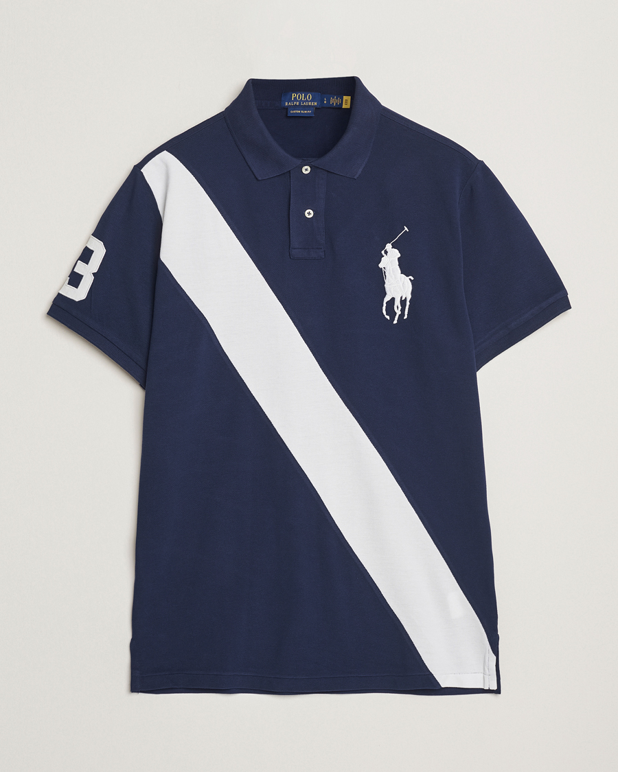 Herr | Pikéer | Polo Ralph Lauren | Custom Slim Fit Big Pony Polo Newport Navy/White