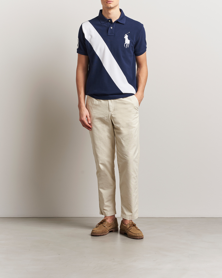 Herr | Pikéer | Polo Ralph Lauren | Custom Slim Fit Big Pony Polo Newport Navy/White