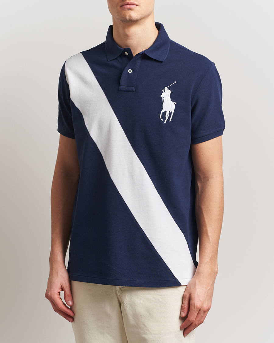 Herr | Pikéer | Polo Ralph Lauren | Custom Slim Fit Big Pony Polo Newport Navy/White