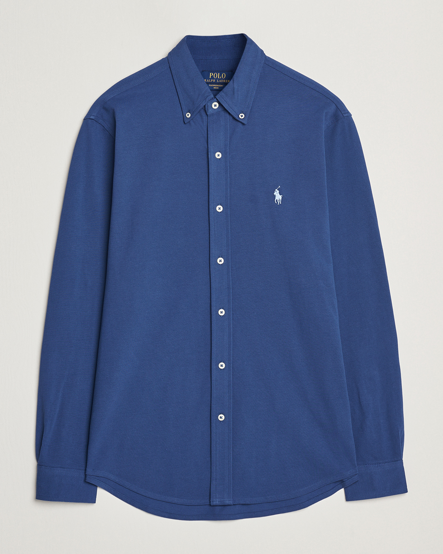 Herr | Skjortor | Polo Ralph Lauren | Featherweight Mesh Shirt Annapolis Blue